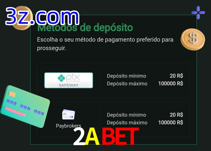 O cassino 2Abet oferece uma grande variedade de métodos de pagamento